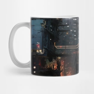 Cyber Circuit Cityscape Mug